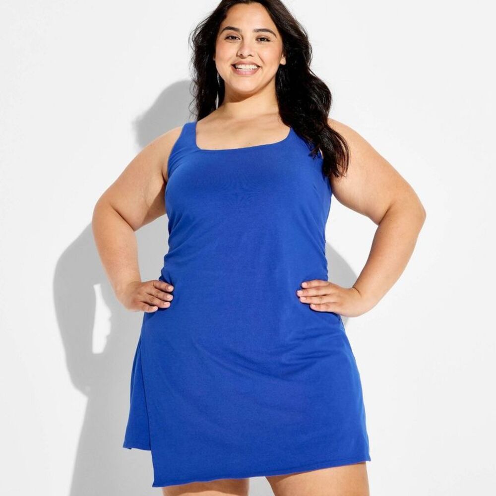 Women's Washed Jersey Dress - JoyLab Blue 3X